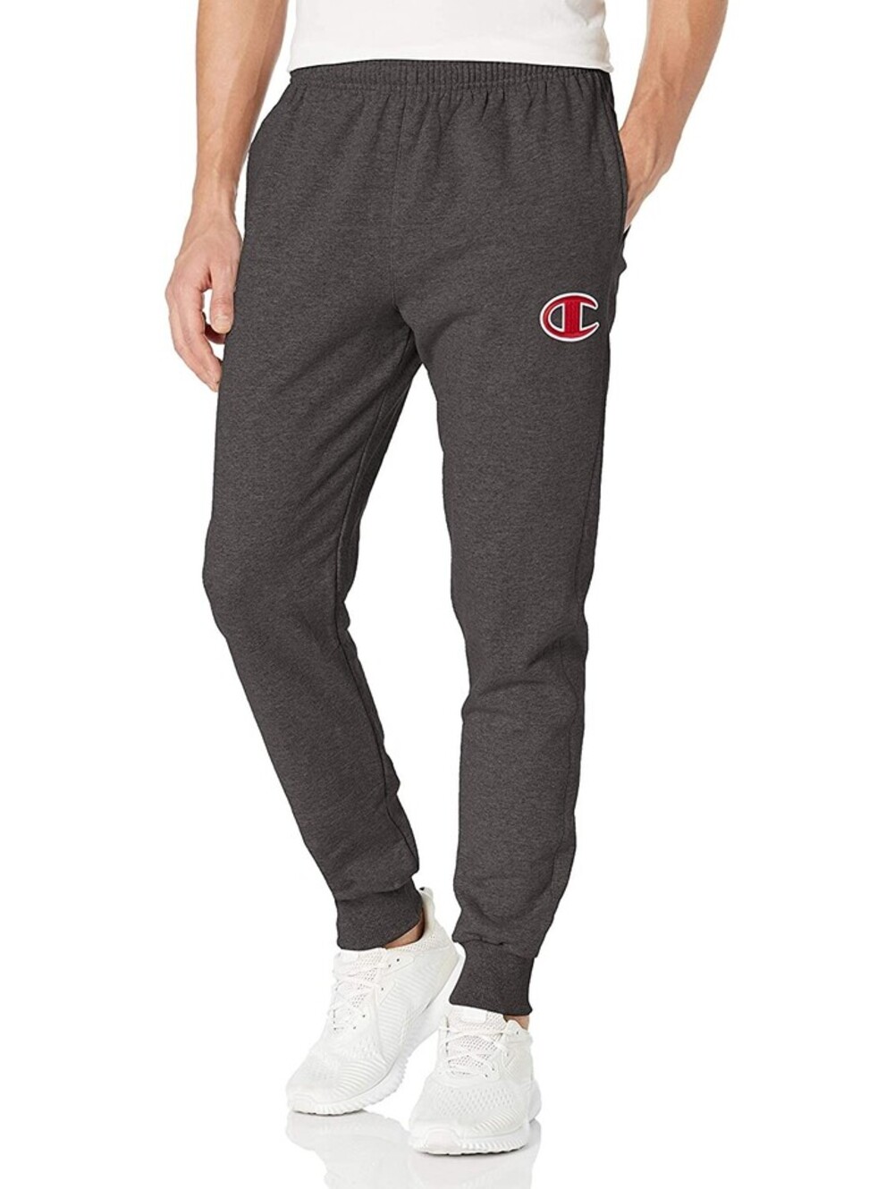 Champion Mens Powerblend Logo-Print Fleece Joggers Size 2XL
